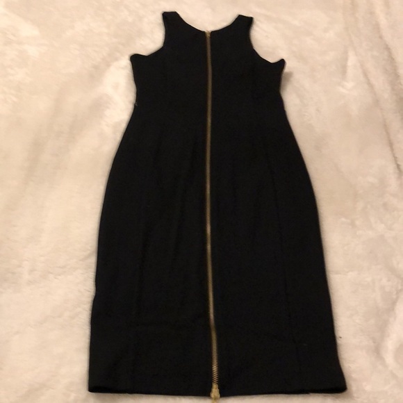 Felicity and Coco NEW Black Zip Up Midi Sheath Dress Size Extra Small - Picture 8 of 11